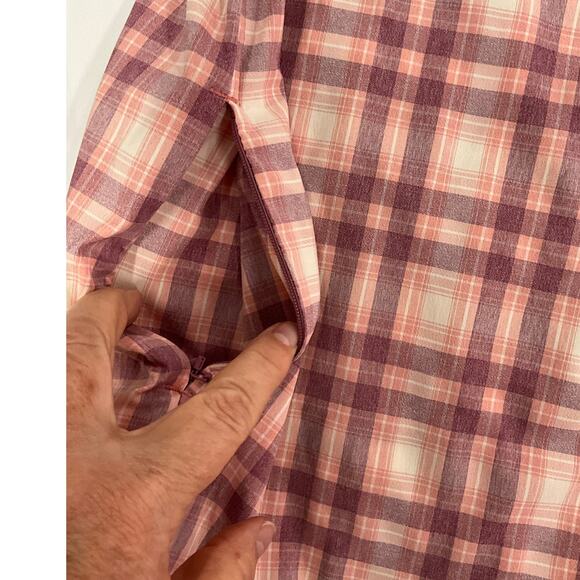 L.L. Bean Shirt Women’s L No Fly Zone Vented Button Up Zip Pockets Outdoor Wear - Picture 6 of 9